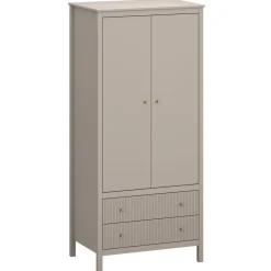 Szafa ryflowana z szufladami kolor taupe KLEO KL-08