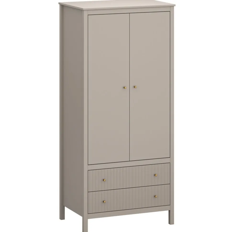 Szafa ryflowana z szufladami kolor taupe KLEO KL-08