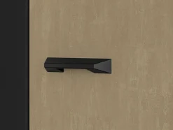 Szafa trzydrzwiowa 3D Colt 01 Dąb craft złoty/Czarny-Stal premium - szafa 3D