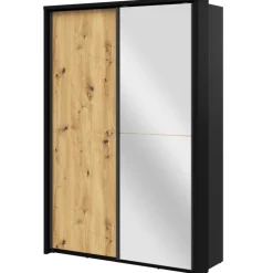 Szafa z lustrem Arti AR-21 Lenart czarny / dąb artisan