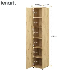 SZAFA Z PÓŁKAMI BC-21 DO PÓŁKOTAPCZANU BED CONCEPT DĄB ARTISAN Lenart