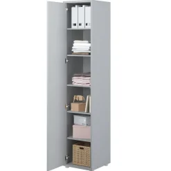 SZAFA Z PÓŁKAMI BC-21 DO PÓŁKOTAPCZANU BED CONCEPT SZARA Lenart