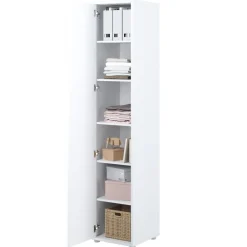 SZAFA Z PÓŁKAMI BC-21 DO PÓŁKOTAPCZANU BED CONCEPT BIAŁA POŁYSK Lenart