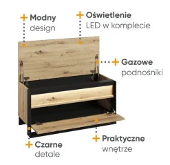 Szafka na buty Lenart Quant QG-03 dąb artisan