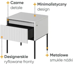 Szafka nocna Lenart Trend TR-10 biała