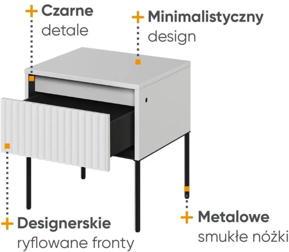 Szafka nocna Lenart Trend TR-10 biała
