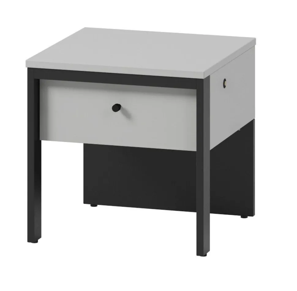 Szafka nocna z szufladą szara Lenart Gris GS-05