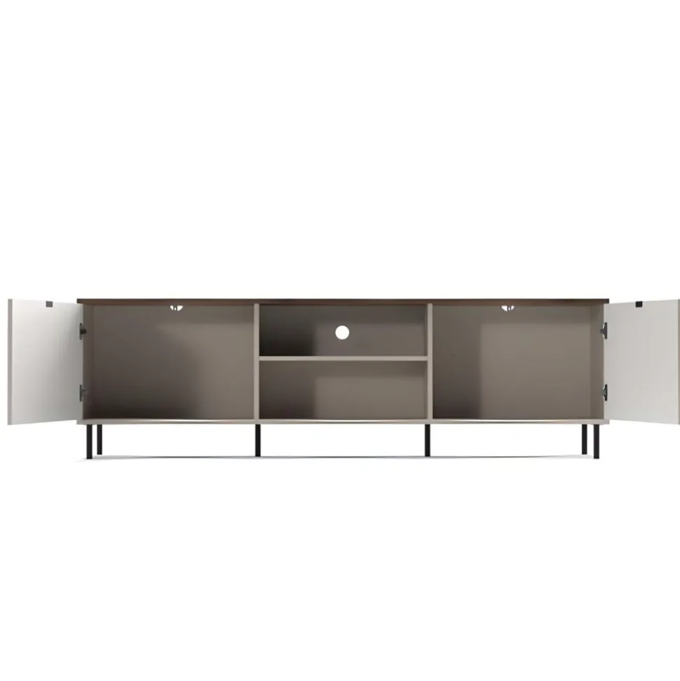 Szafka RTV do salonu EVO 2D/180 cm kaszmir / dąb castello EO-03