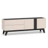 Szafka RTV z szufladami Freshion 05 cashmere/czarny - RTV2D2S