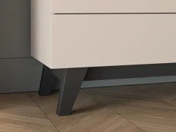Szafka RTV z szufladami Freshion 05 cashmere/czarny - RTV2D2S