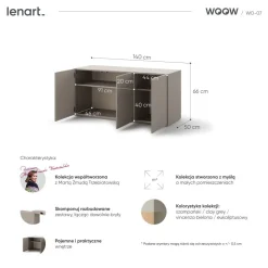 Szafka trzydrzwiowa WO-07 Lenart Woow clay gray