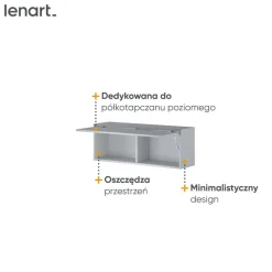 SZAFKA WISZĄCA UCHYLNA BC-29 DO PÓŁKOTAPCZANU SZARY BED CONCEPT Lenart