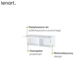 SZAFKA WISZĄCA UCHYLNA BC-29 DO PÓŁKOTAPCZANU BIAŁY POŁYSK/ BIAŁY MAT BED CONCEPT Lenart