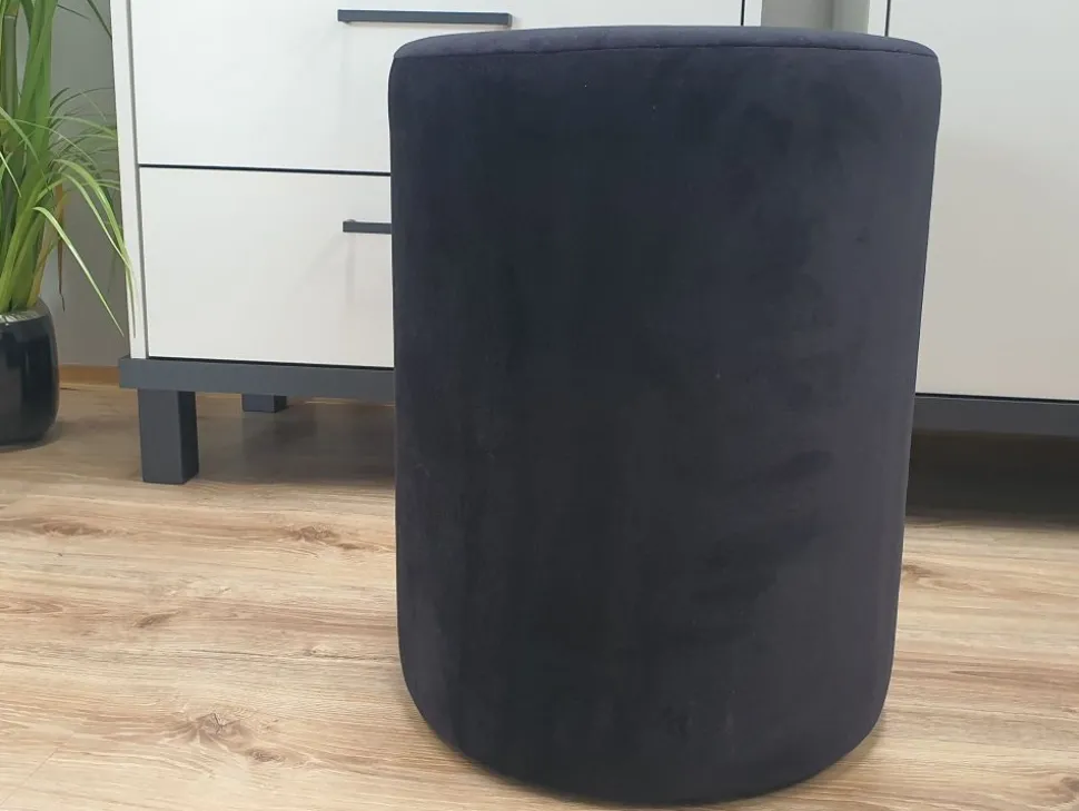 Szara pufa okrągła welurowa Hauss Roller szary jasny Magic Velvet 2239