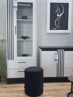 Szara pufa okrągła welurowa Hauss Roller szary jasny Magic Velvet 2239