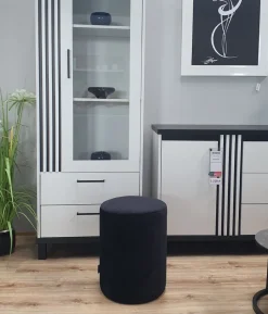 Szara pufa okrągła welurowa Hauss Roller Magic Velvet 2217