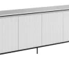 Szeroka komoda ryflowana  Lenart Trend TR-04 biała