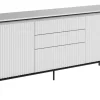 Szeroka komoda ryflowana  Lenart Trend TR-01 biała