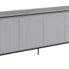 Szeroka ryflowana komoda Lenart Trend TR-04 szara