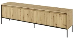 Szeroka szafka RTV z lamelami Lenart Trend TR-06 dąb artisan