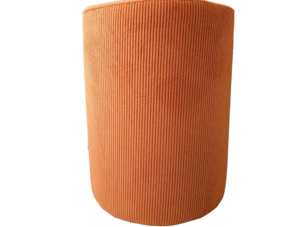 Sztruksowa pufa okragła pomarańczowa Hauss Roller Cord 205.11