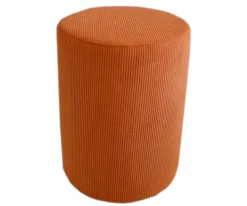 Sztruksowa pufa okragła pomarańczowa Hauss Roller Cord 205.11
