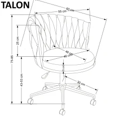 TALON fotel gabinetowy popielaty (1p=1szt)1 sztuka