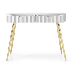 Toaletka z lamelowymi frontami Zova biała