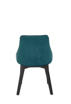 TOLEDO 3 krzesło czarny / tap. velvet pikowany Karo 4 - MONOLITH 37 (ciemny zielony) (1p=1szt)1 sztuka