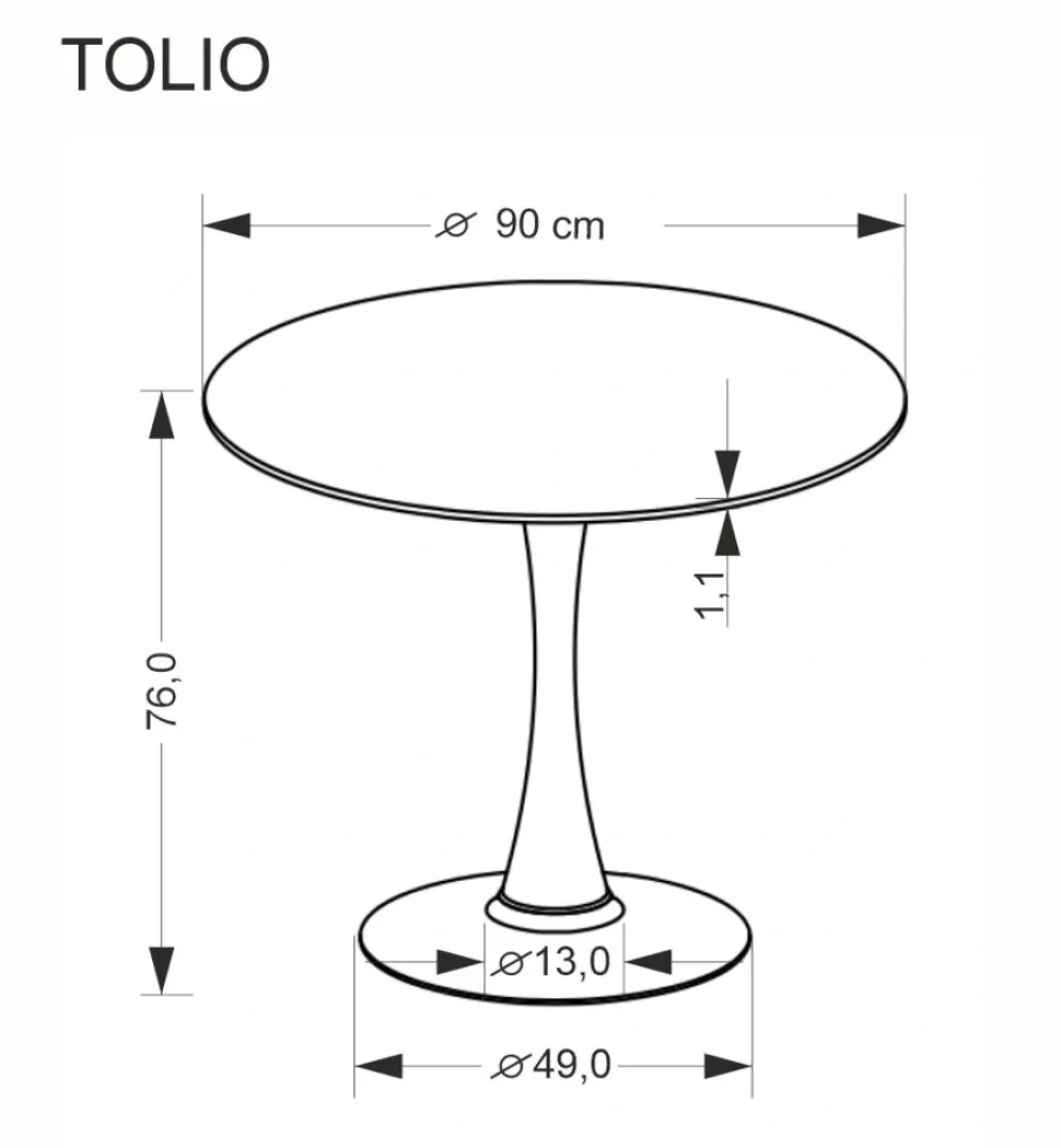 TOLIO stół okrągły, trawertyn/ kaszmir (3p=1szt)1 sztuka