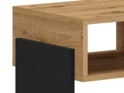TRIS 01 dąb artisan/czarny - szafka nocna