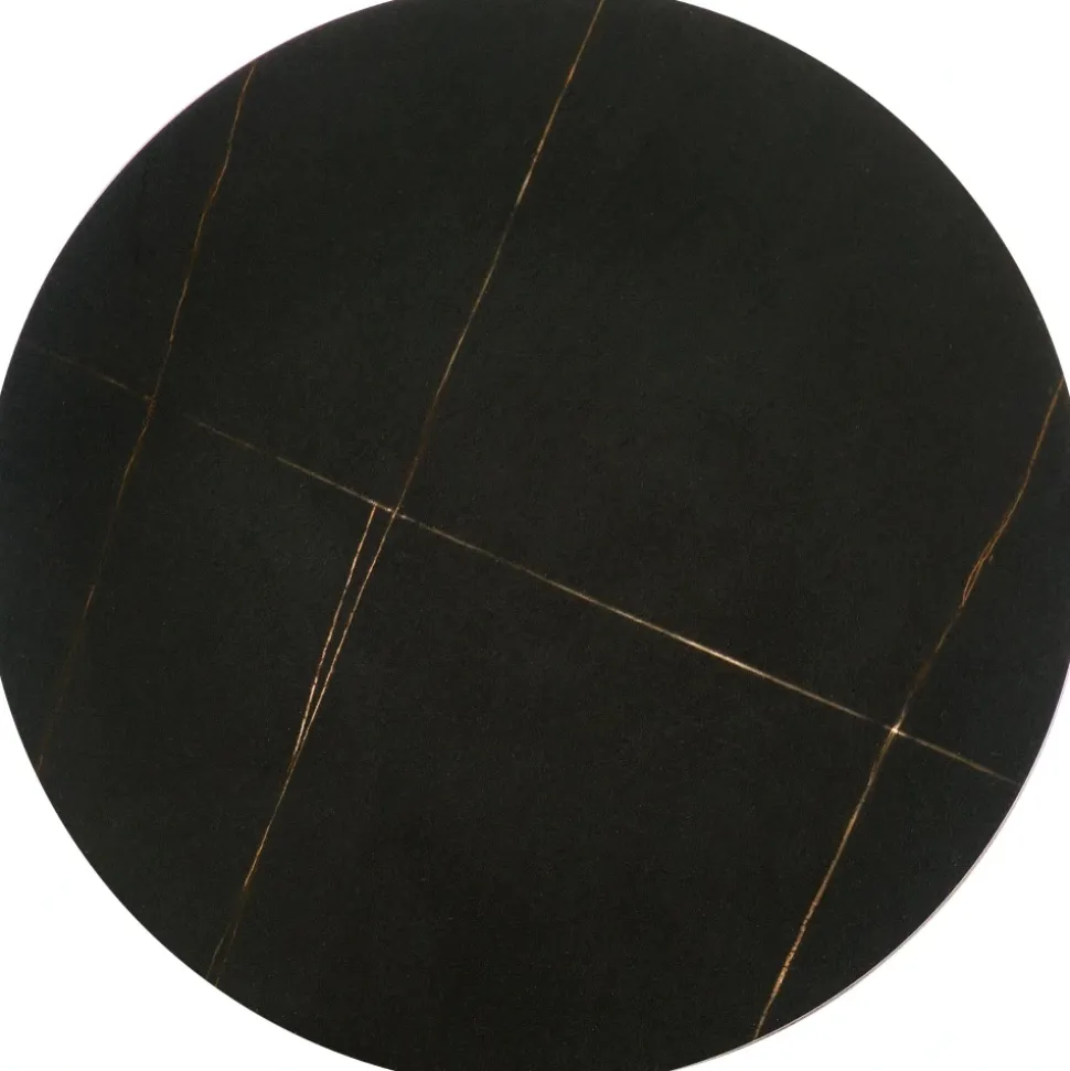 VERDE ława czarny marmur / czarny (2p=1szt)1 sztuka