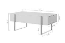 VERICA ŁAWA 120 2SZ - dąb biszkoptowy / czarne nogi
