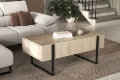 VERICA ŁAWA 120 2SZ - dąb biszkoptowy / czarne nogi