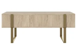 VERICA ŁAWA 120 2SZ - dąb biszkoptowy / złote nogi