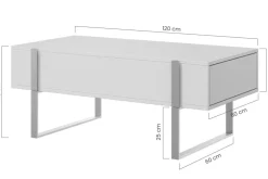 VERICA ŁAWA 120 2SZ - dąb biszkoptowy / złote nogi