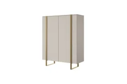 VERICA KOMODA 120 2D - cashmere / złote nogi