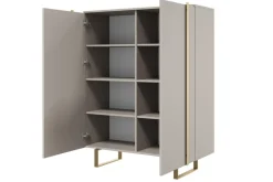 VERICA KOMODA 120 2D - cashmere / złote nogi