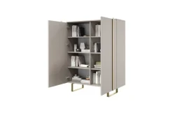 VERICA KOMODA 120 2D - cashmere / złote nogi