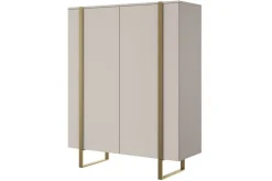 VERICA KOMODA 120 2D - cashmere / złote nogi