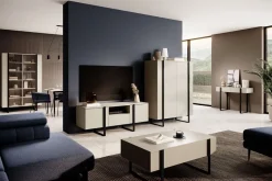 VERICA KOMODA 120 2D - cashmere / czarne nogi