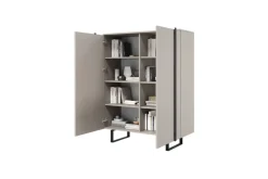 VERICA KOMODA 120 2D - cashmere / czarne nogi