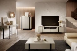 VERICA KOMODA 120 2D - cashmere / czarne nogi