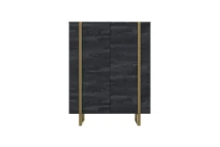 VERICA KOMODA 120 2D - charcoal flow / złote nogi