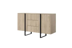 VERICA KOMODA 150 2D3SZ - dąb biszkoptowy / czarne nogi