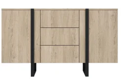 VERICA KOMODA 150 2D3SZ - dąb biszkoptowy / czarne nogi