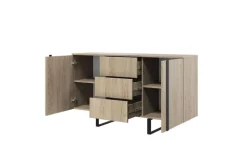 VERICA KOMODA 150 2D3SZ - dąb biszkoptowy / czarne nogi