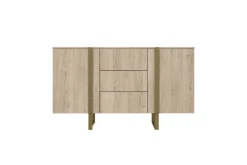VERICA KOMODA 150 2D3SZ - dąb biszkoptowy / złote nogi