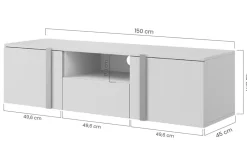 VERICA RTV 150 2D1SZ - charcoal flow / złote uchwyty / wisząca