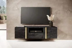 VERICA RTV 150 2D1SZ - charcoal flow / złote uchwyty / wisząca
